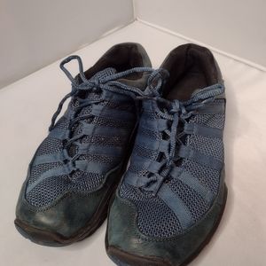 Kuru Womens Chicane Leather Low Top Hiking Shoes  Sneakers Size 8 Navy B12